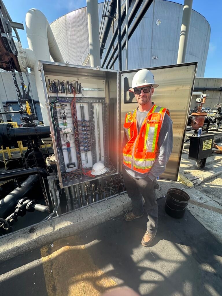 Left Coast Electrician showcasing completed industrial panel installation